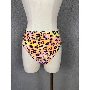 Bar III Women's High-Waist Bikini Bottoms Leopard Print Multi-Color Small NWT's.